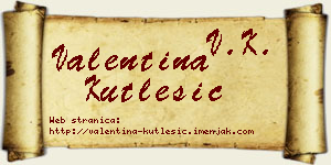 Valentina Kutlešić vizit kartica